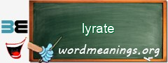 WordMeaning blackboard for lyrate